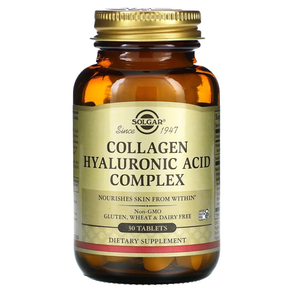 Комплекс для суглобів Solgar Collagen Hyaluronic Acid Complex 30 Tabs від компанії Придбай - фото 1