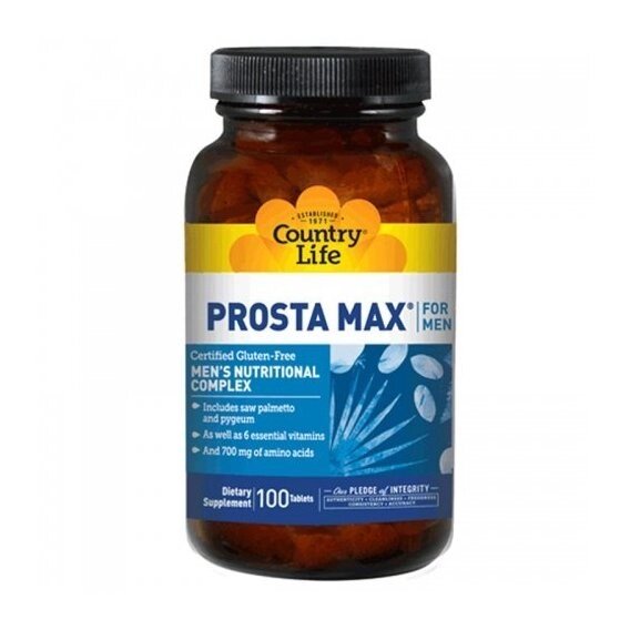 Комплекс для здоров'я передміхурової залози Country Life Prosta Max For Men 100 Tabs від компанії Придбай - фото 1