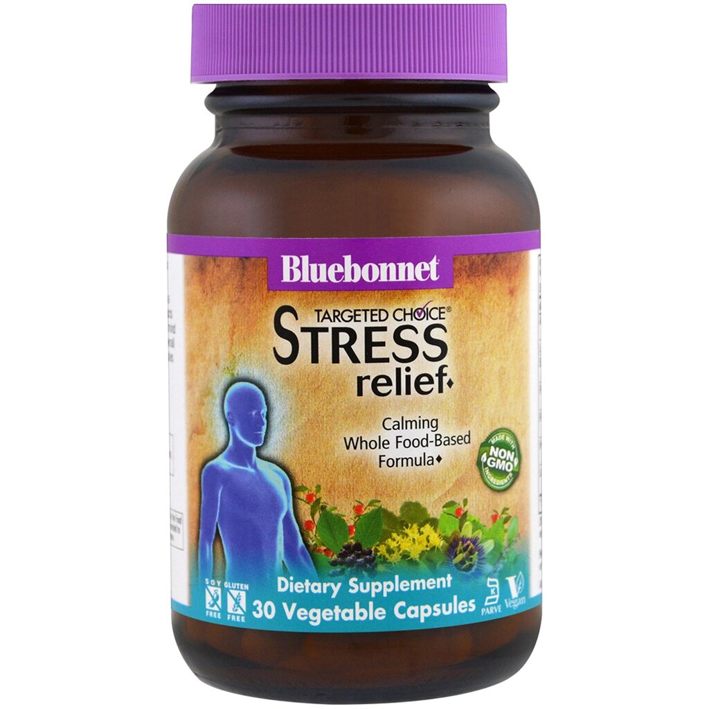 Комплекс для зняття стресу Bluebonnet Nutrition Targeted Choice Stress Relief 30 вегетаріанських капсул від компанії Придбай - фото 1