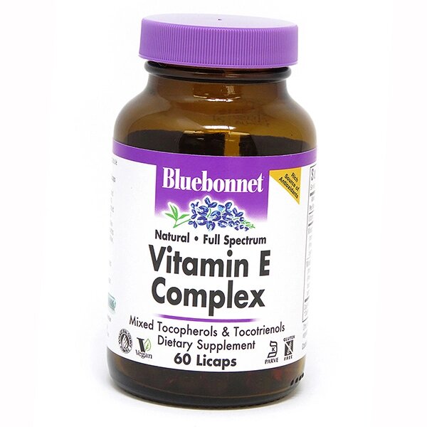 Комплекс Токоферолів та Токотрієнолів з Вітаміном Е Vitamin E Complex Bluebonnet Nutrition 60капс (36393115) від компанії Придбай - фото 1