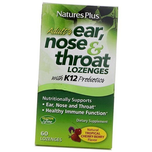 Комплекс вухо горло ніс Adults Ear Nose & Throat Nature's Plus 60льодяників Потрійна ягода (72375009) від компанії Придбай - фото 1