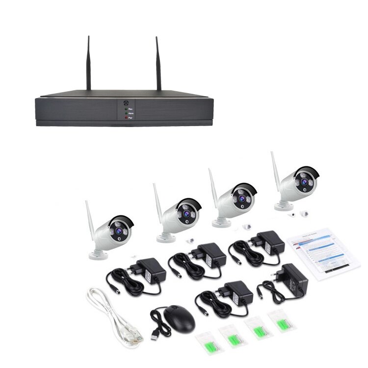 Комплект WiFi IP відеоспостереження бездротовий DVR 5G 8806IL3-4 KIT 4ch метал HD набір на 4 камери з реєстратором від компанії Придбай - фото 1