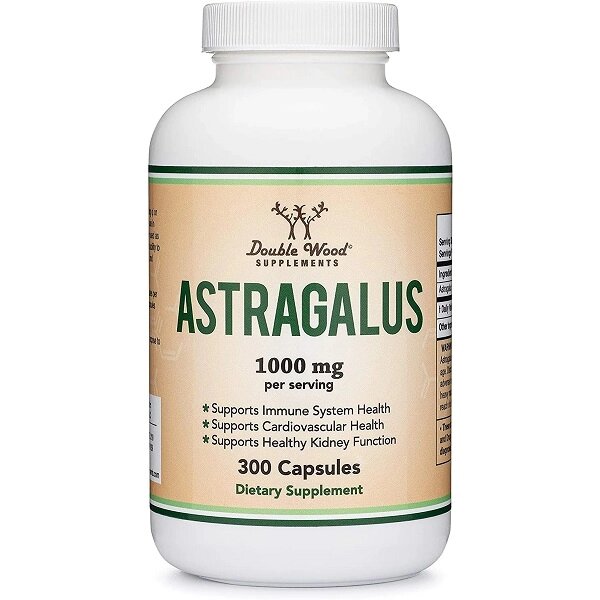 Корінь астрагалу Double Wood Supplements Astragalus 1000 mg (2 caps per serving) 300 Caps від компанії Придбай - фото 1