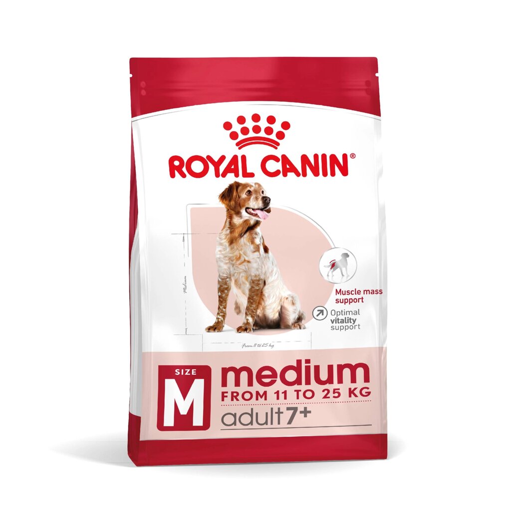 Корм для собак середніх порід Royal Canin Medium Adult 7+ 4 кг від компанії Придбай - фото 1