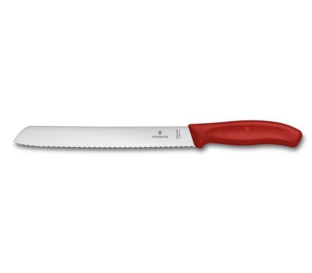 Кухонний ніж для хліба Victorinox SwissClassic Bread  210 мм Червоний (6.8631.21B) від компанії Придбай - фото 1