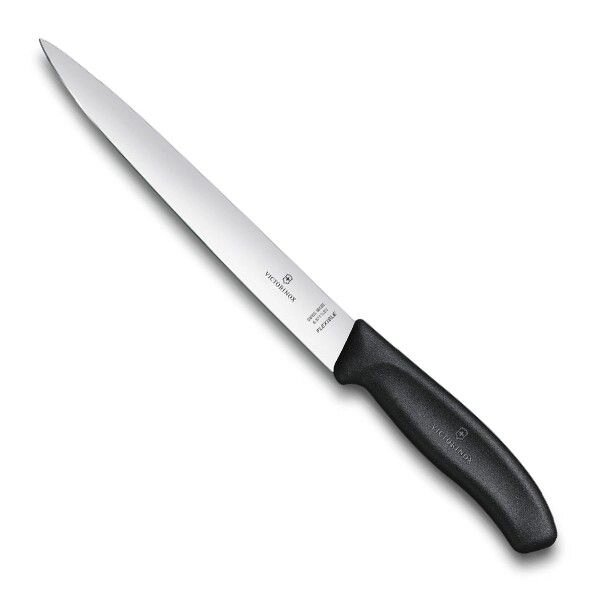 Кухонний ніж філейний Victorinox Swiss Classic Filleting Flex 20 см Чорний (6.8713.20B) від компанії Придбай - фото 1