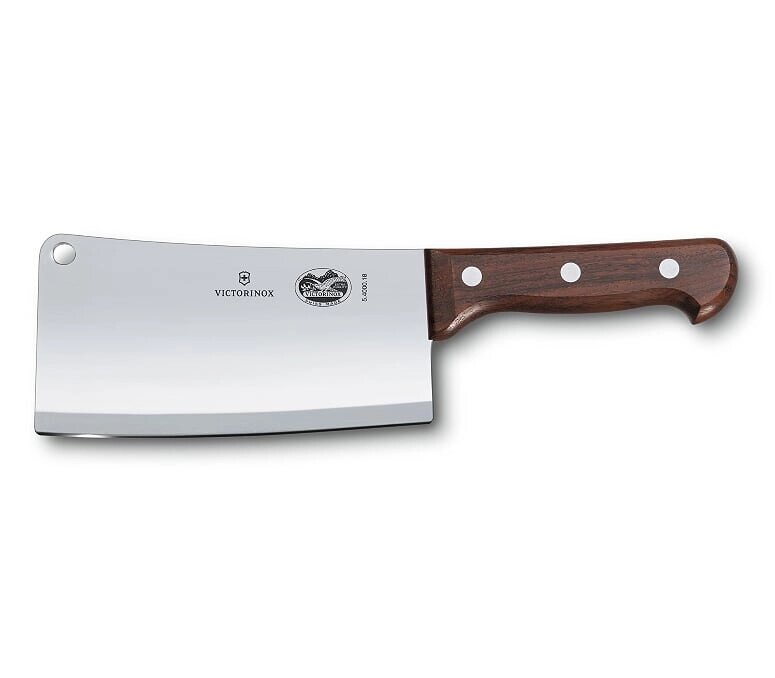 Кухонний ніж-тесак Victorinox Kitchen Cleaver Wood  18 см із дерев'яною ручкою (5.4000.18) від компанії Придбай - фото 1