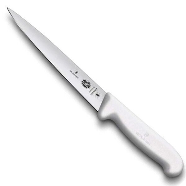 Кухонний ніж Victorinox Fibrox Filleting Flex для філе 18 см Білий (5.3707.18) від компанії Придбай - фото 1