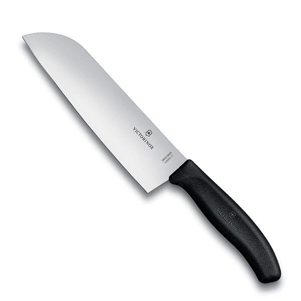 Кухонний ніж Victorinox Santoku 17 см Чорний (6.8503.17B) від компанії Придбай - фото 1