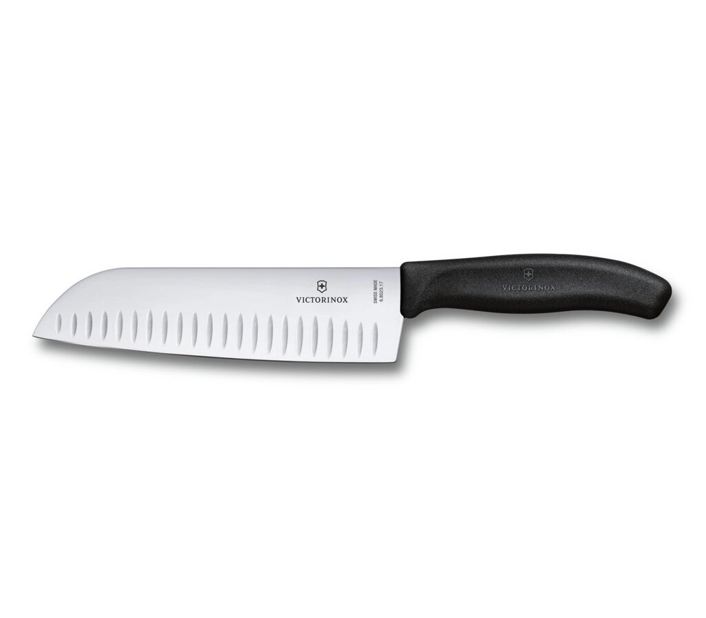 Кухонний ніж Victorinox Santoku 17 см Чорний (6.8523.17G) від компанії Придбай - фото 1