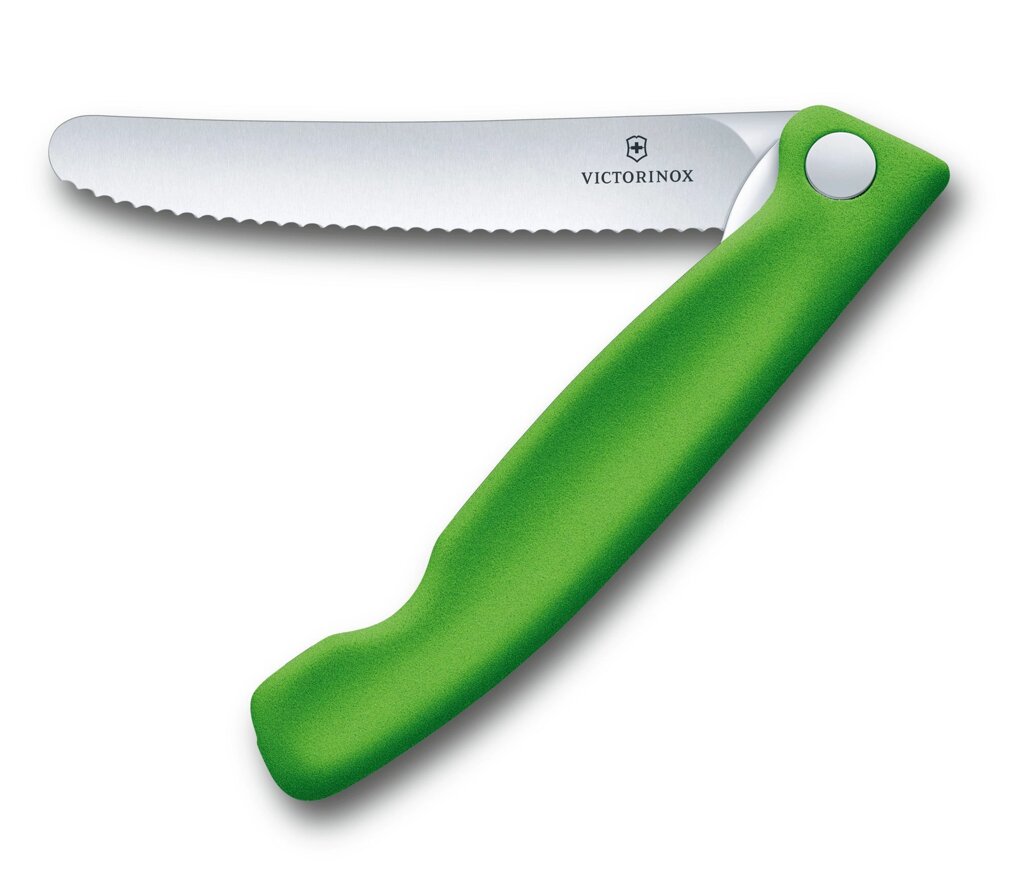 Кухонний ніж Victorinox Swiss Classic Foldable Paring Knife складаний, зелений, 11 см (6.7836. F4B) від компанії Придбай - фото 1