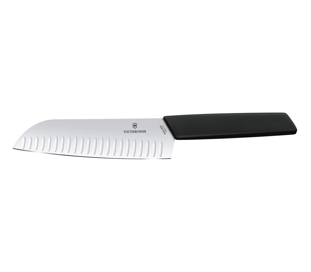 Кухонний ніж Victorinox Swiss Modern Santoku 17 см Чорний (6.9053.17KB) від компанії Придбай - фото 1