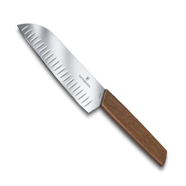 Кухонний ніж Victorinox Swiss Modern Santoku 17 см Горіх (6.9050.17KG) від компанії Придбай - фото 1