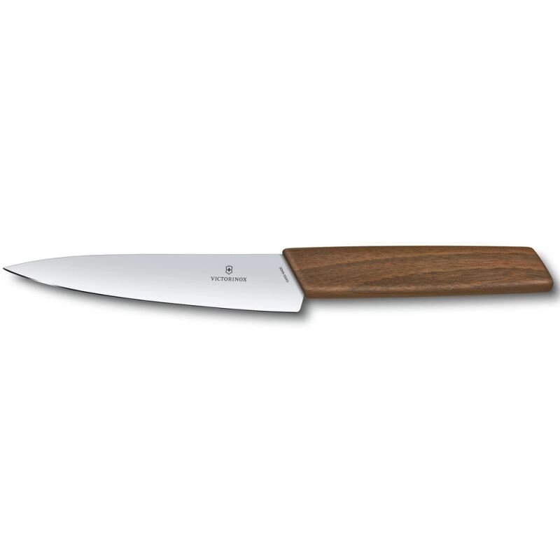 Кухонний універсальний ніж Victorinox Swiss Modern Kitchen 15 см Горіх (6.9010.15G) від компанії Придбай - фото 1