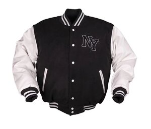 Куртка бомбер Mil-Tec NY Baseball Black/White 10370002 ХS