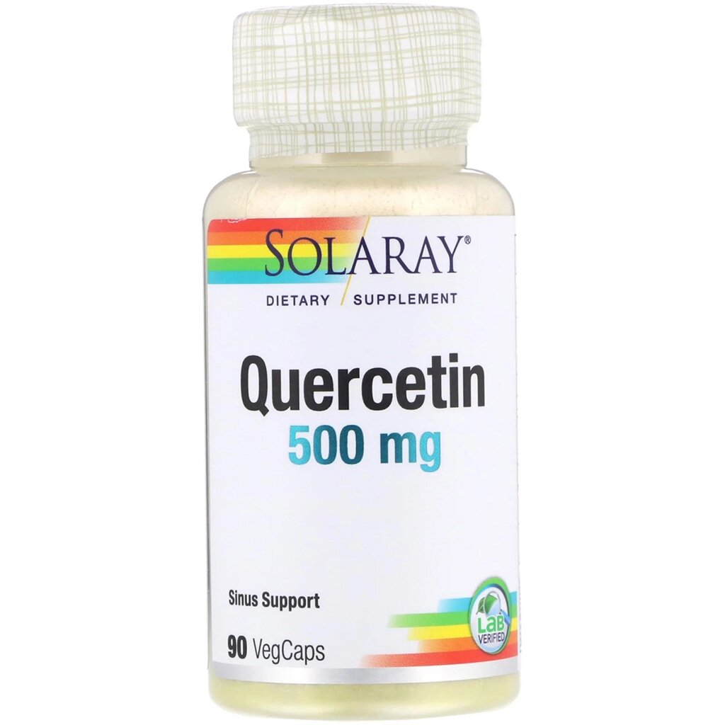 Кверцетин, Quercetin, Solaray, 500 мг, 90 вегетаріанських капсул від компанії Придбай - фото 1