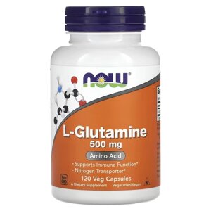 Л-Глютамін NOW Foods L-Glutamine 500 мг 120 капсул
