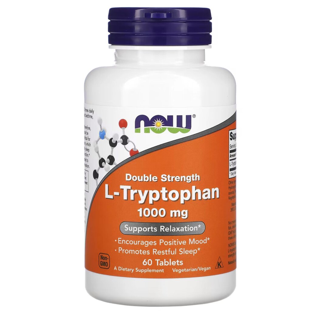 L-Триптофан 1000 мг Now Foods L-Tryptophan 1000 mg в таблетках № 60 від компанії Придбай - фото 1