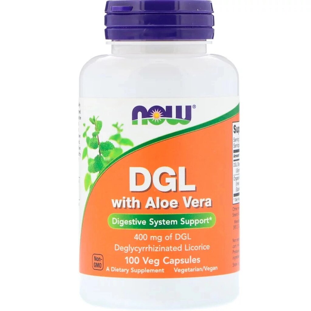 Лакриця та червона віра Now Foods DGL with Aloe Vera 400 мг 100 капсул (NF4654) від компанії Придбай - фото 1