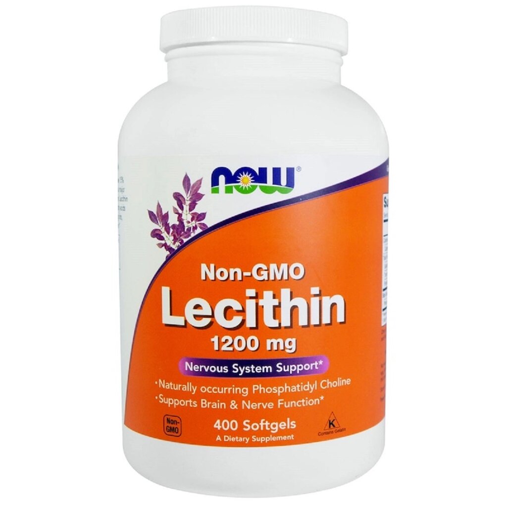 Лецитин 1200мг, Lecithin, Now Foods, 400 желатинових капсул від компанії Придбай - фото 1