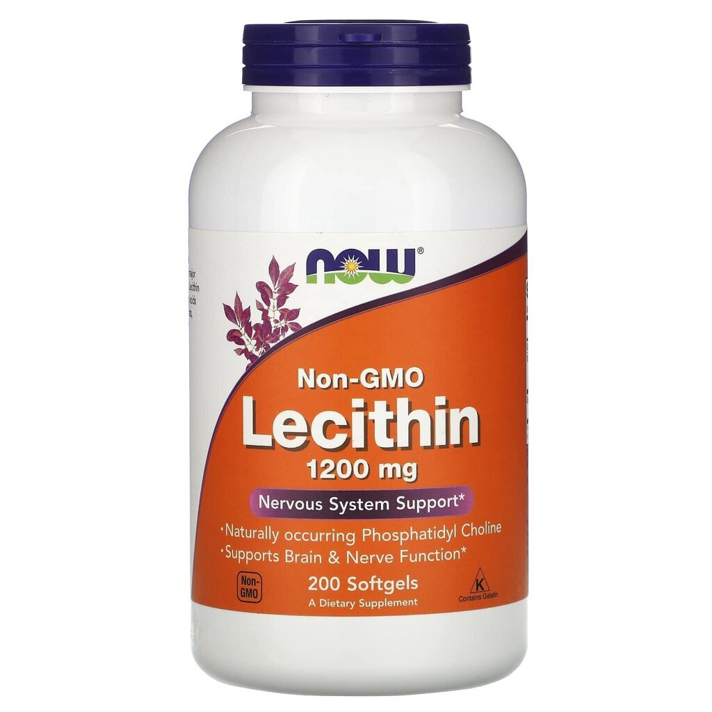 Лецитин Lecithin Now Foods 1200 мг 200 гелевих капсул від компанії Придбай - фото 1