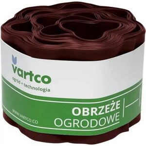 Стрічка бордюрна садова VARTCO 20 см 9 метрів коричнева