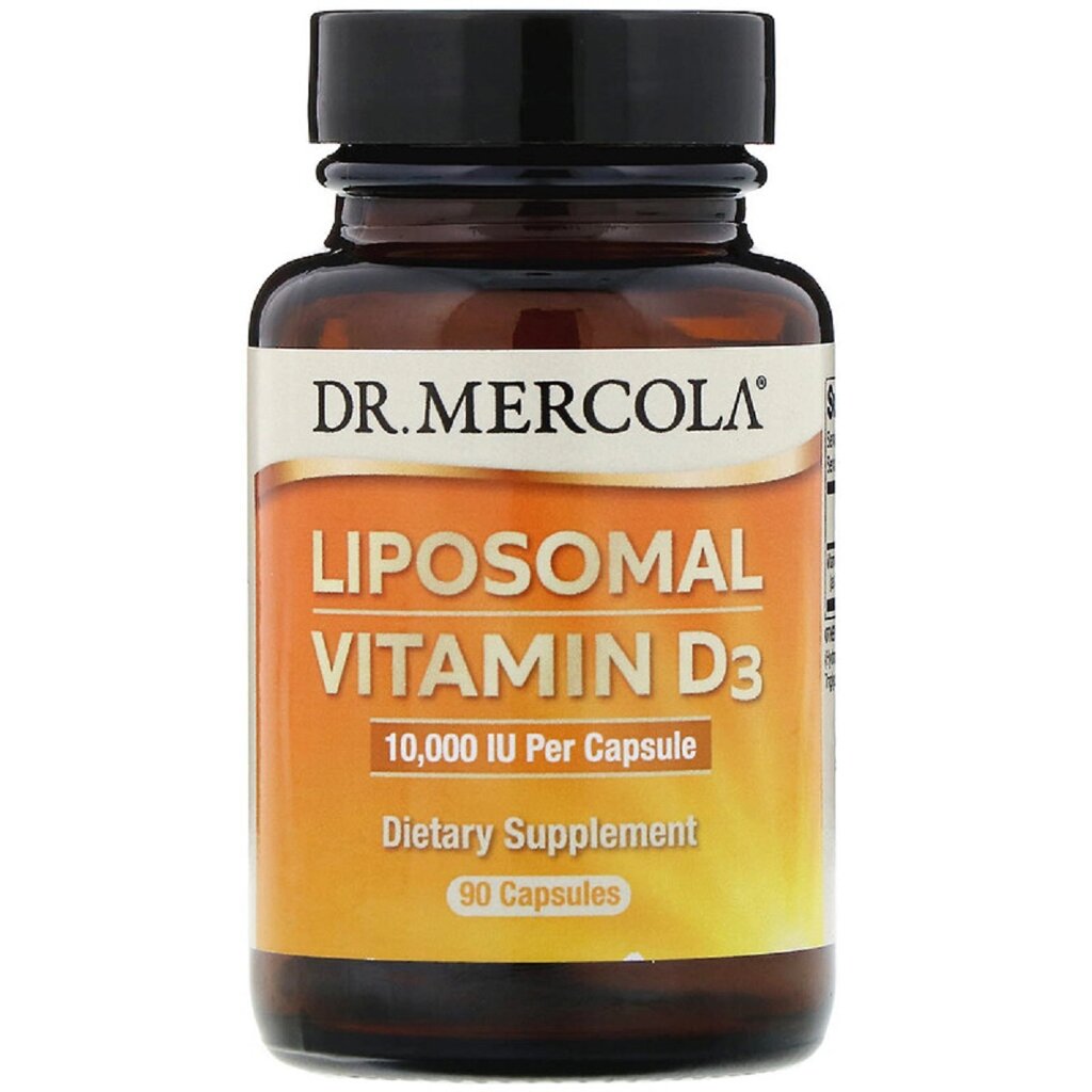 Ліпосомальний Вітамін D3, 10000 МО, Liposomal Vitamin D3, Dr. Mercola, 90 капсул від компанії Придбай - фото 1