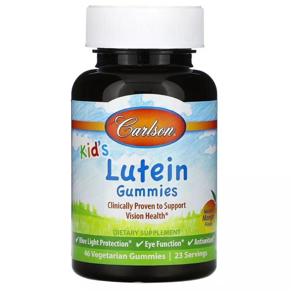 Лютеїн Carlson Labs Kid's Lutein Gummies 46 Veg Gummies Mango від компанії Придбай - фото 1