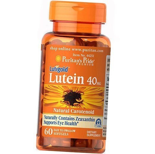 Лютеїн і Зеаксантін, Lutein 40 with Zeaxanthin, Puritan's Pride 60 (72367016) від компанії Придбай - фото 1