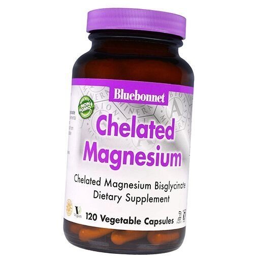 Магній Хелат Chelated Magnesium Bluebonnet Nutrition 120вегкапс (36393059) від компанії Придбай - фото 1