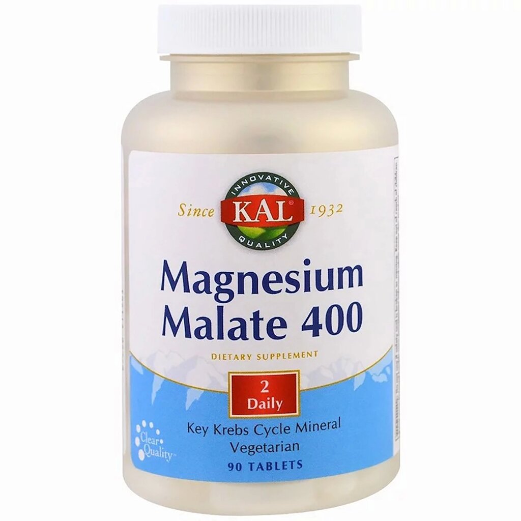 Магній Малат, Magnesium Malate, KAL, 400 мг, 90 пігулок від компанії Придбай - фото 1