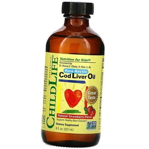 Масло печінки тріски для дітей, Cod Liver Oil, ChildLife 237мл Полуниця (67514001) від компанії Придбай - фото 1