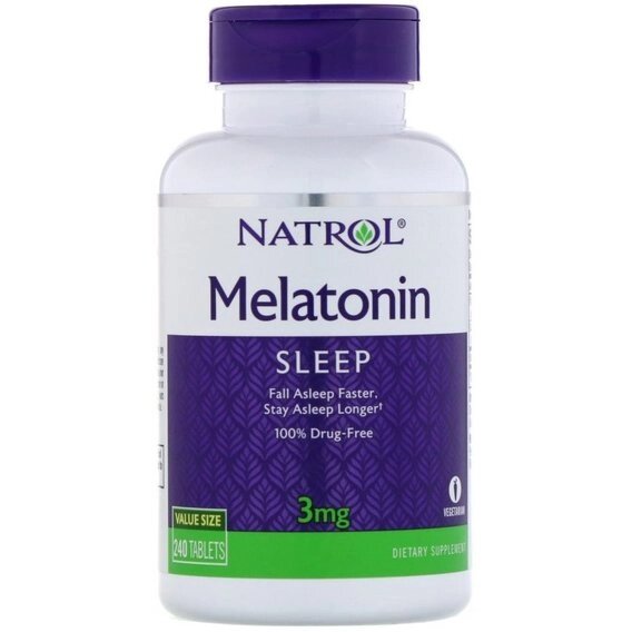 Мелатонін для сну Natrol Melatonin 3 mg 240 Tabs NTL-16068 від компанії Придбай - фото 1