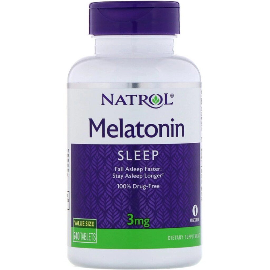 Мелатонін, Melatonin, 3 мг, Natrol, 240 таблетки від компанії Придбай - фото 1