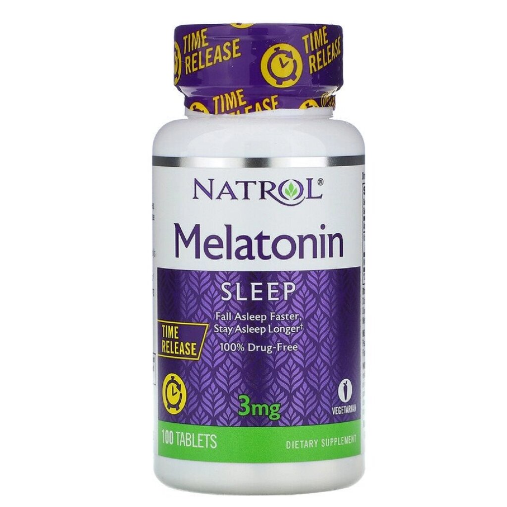 Мелатонін повільне вивільнення Melatonin Time Release Natrol 3 мг 100 таблеток від компанії Придбай - фото 1