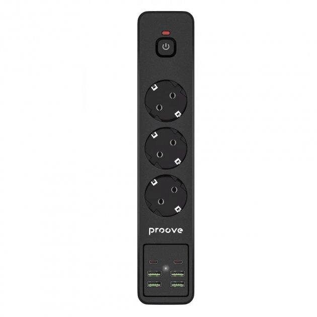 Мережевий фільтр Proove Power Socket P-03 2М black від компанії Придбай - фото 1