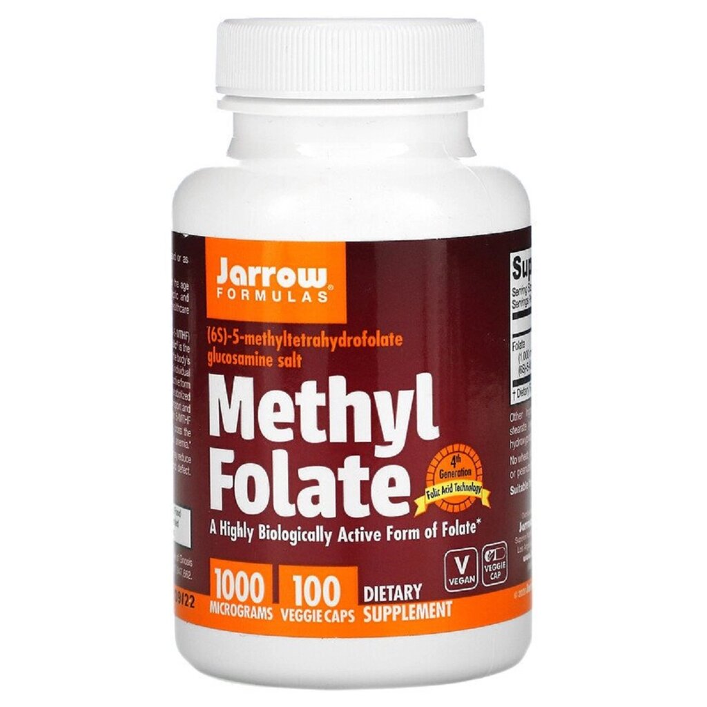 Метилфолат 1000 мкг Methyl Folate Jarrow Formulas 100 вегетаріанські капсули від компанії Придбай - фото 1