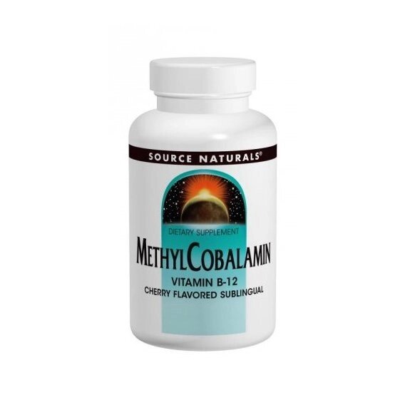 Метилкобаламін Source Naturals Methyl Cobalamin (В12) 60 Lozenges Cherry Flavored від компанії Придбай - фото 1