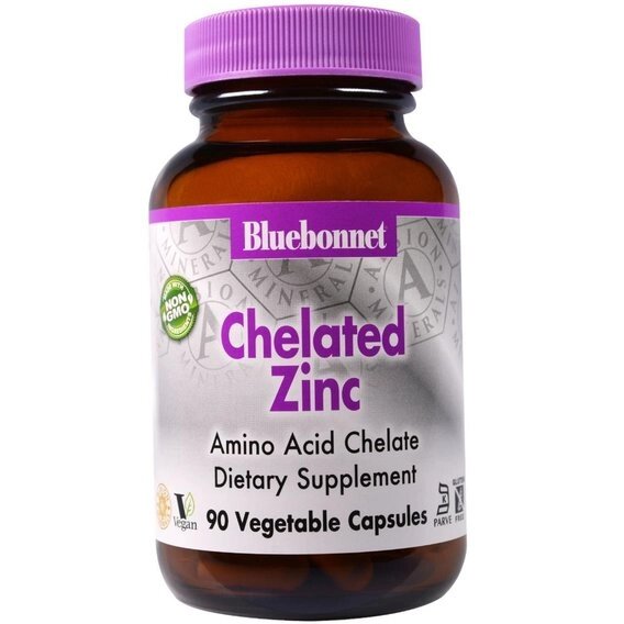 Мікроелемент Цинк Bluebonnet Nutrition Albion Chelated Zinc 90 Caps від компанії Придбай - фото 1