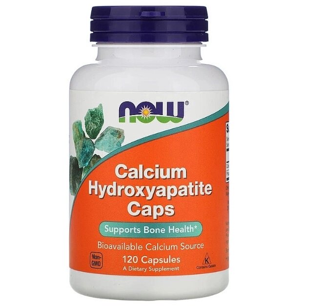 Мікроелемент Кальцій NOW Foods Calcium Hydroxyapatite Caps 120 Veg Caps від компанії Придбай - фото 1