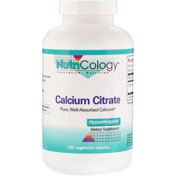 Мікроелемент Кальцій Nutricology Calcium Citrate 180 Caps ARG-50230 від компанії Придбай - фото 1