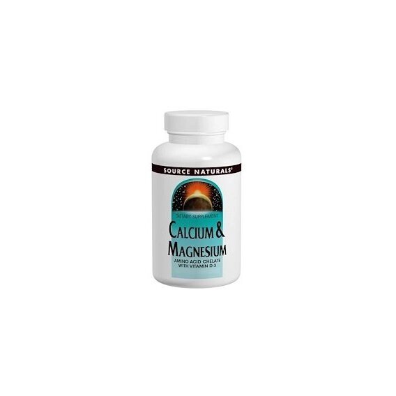 Мікроелемент Кальцій Source Naturals Calcium & Magnesium 200mg/100mg 250 Tabs від компанії Придбай - фото 1