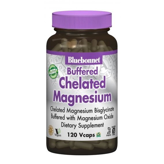 Мікроелемент Магній Bluebonnet Nutrition Albion Buffered Chelated Magnesium 200 mg 120 Caps від компанії Придбай - фото 1