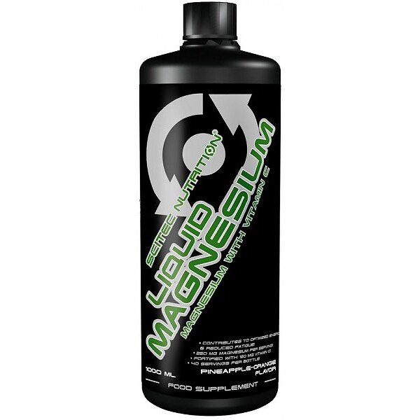 Мікроелемент Магній для спорту Scitec Nutrition Liquid Magnesium 1000 ml /40 servings/ Pineapple Orange від компанії Придбай - фото 1