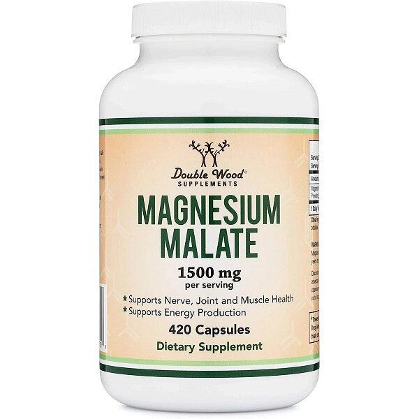 Мікроелемент Магній Double Wood Supplements Magnesium Malate 500 mg 420 Caps від компанії Придбай - фото 1