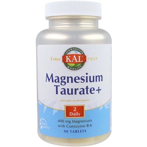 Мікроелемент Магній KAL Magnesium Taurate+ 400 mg 90 Tabs CAL-36975 від компанії Придбай - фото 1