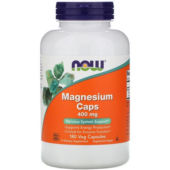 Мікроелемент Магній NOW Foods Magnesium 400 mg 180 Veg Caps NOW-01283 від компанії Придбай - фото 1