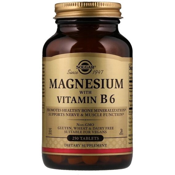 Мікроелемент Магній Solgar Magnesium with Vitamin B6 250 Tabs від компанії Придбай - фото 1