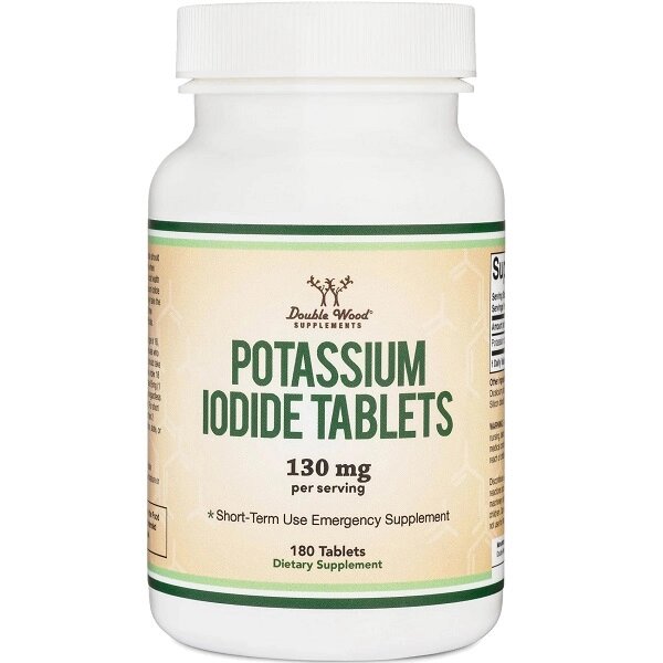 Мікроелемент Йод Double Wood Supplements Potassium Iodide 130 mg (2 tabs per serving) 180 Tabs від компанії Придбай - фото 1