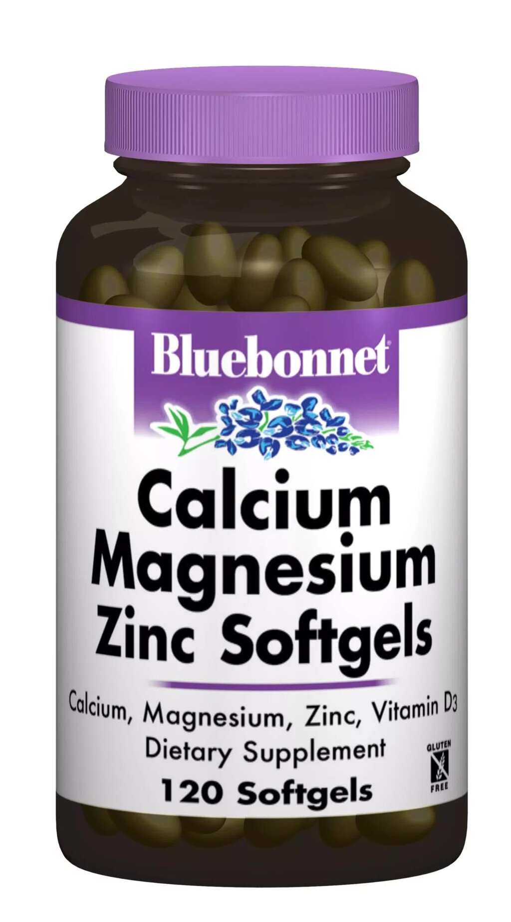 Мультимінеральний комплекс Bluebonnet Nutrition Calcium Magnesium plus Zinc 120 Softgels BLB0701 від компанії Придбай - фото 1